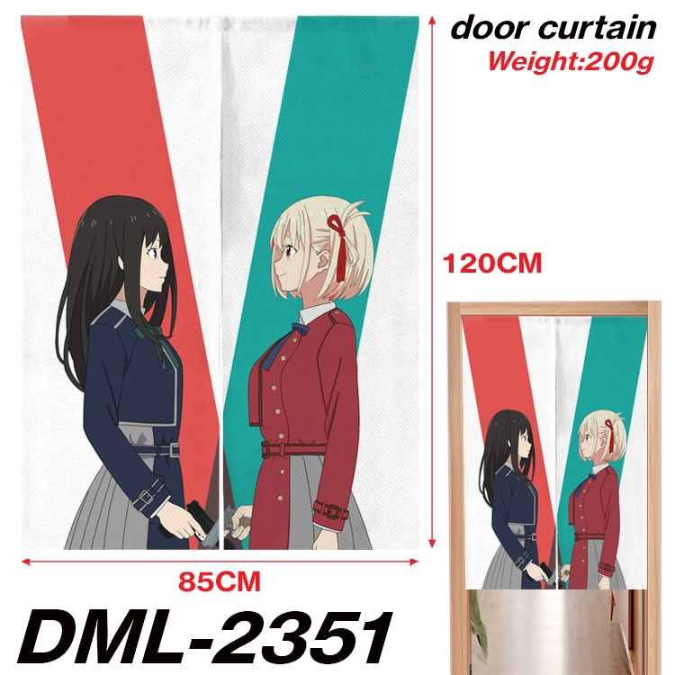 Lycoris Recoil Animation full-color curtain 85x120CM  DML-2351