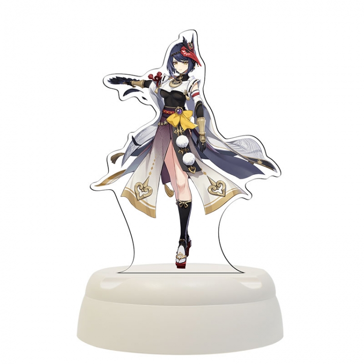 Genshin Impact Kujou-Sara  Acrylic 3D night light Bluetooth speaker around the game 124x124x193mm