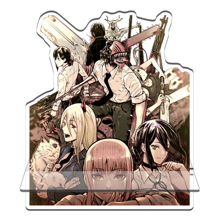 Chainsaw Man Anime Acrylic special-shaped mobile phone bracket ornaments 11x13cm