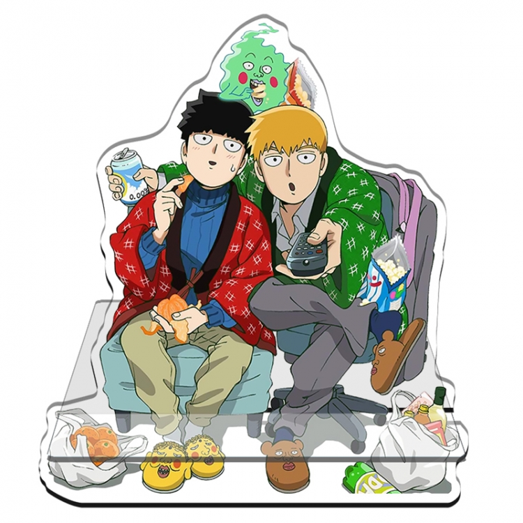  Mob Psycho 100 Anime Acrylic special-shaped Mobile phone holder Standing Plates 11x13cm