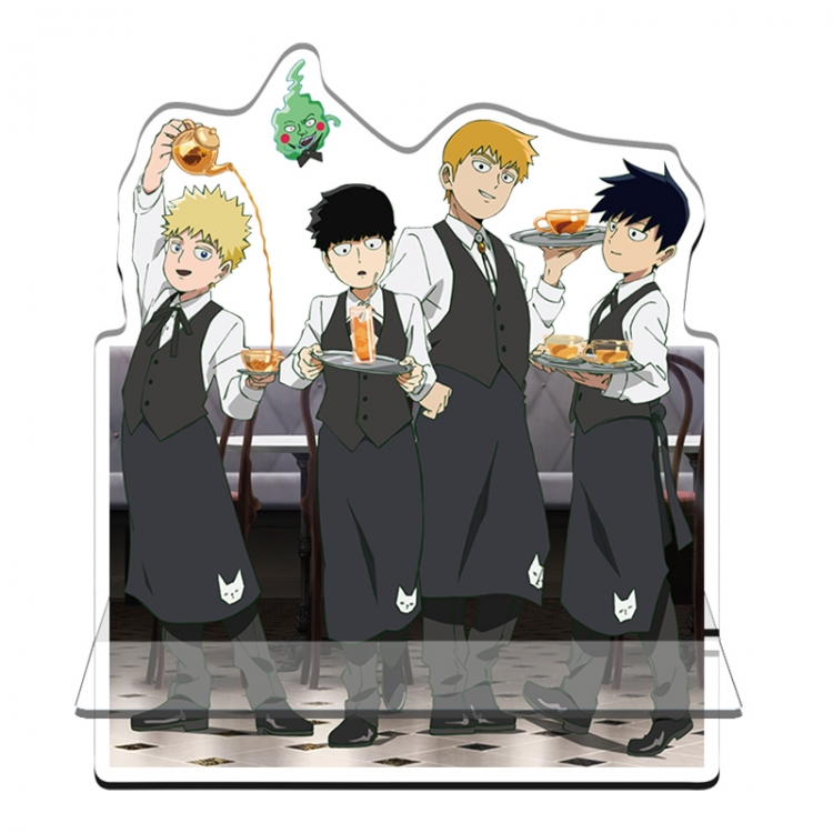  Mob Psycho 100 Anime Acrylic special-shaped Mobile phone holder Standing Plates 11x13cm