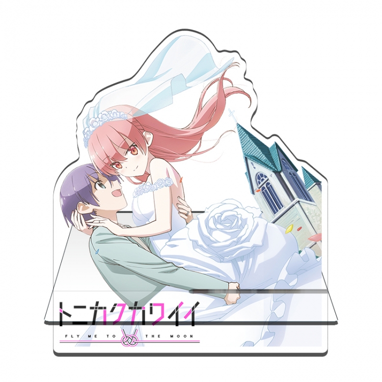 FLY ME TO THE MOON Anime Acrylic special-shaped Mobile phone holder Standing Plates 11x13cm