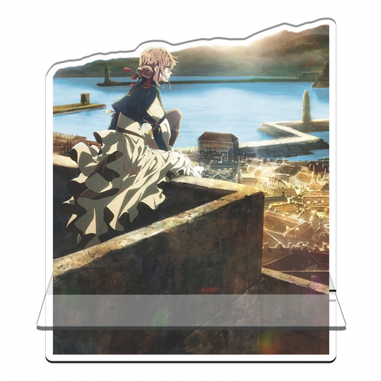  Violet Evergarden Anime Acrylic special-shaped Mobile phone holder Standing Plates 11x13cm