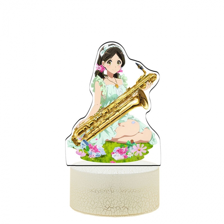 Hibike! Euphonium Acrylic Night Light 16 Color-changing USB Interface Box Set 19X7X4CM white base