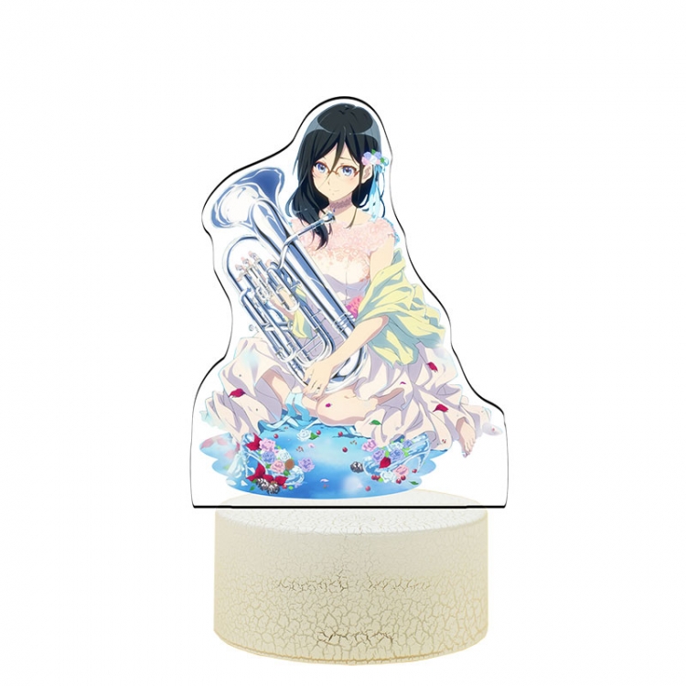 Hibike! Euphonium Acrylic Night Light 16 Color-changing USB Interface Box Set 19X7X4CM white base