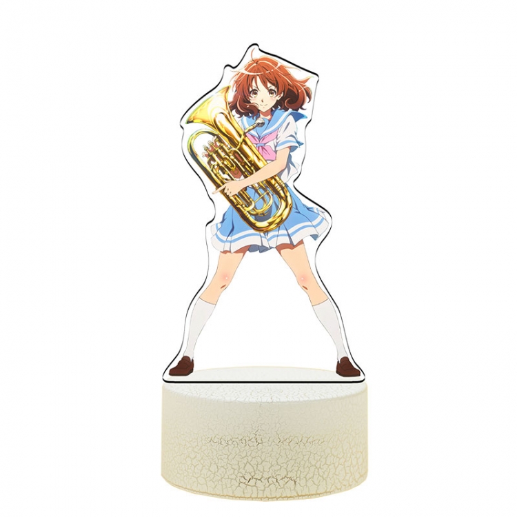 Hibike! Euphonium Acrylic Night Light 16 Color-changing USB Interface Box Set 19X7X4CM white base