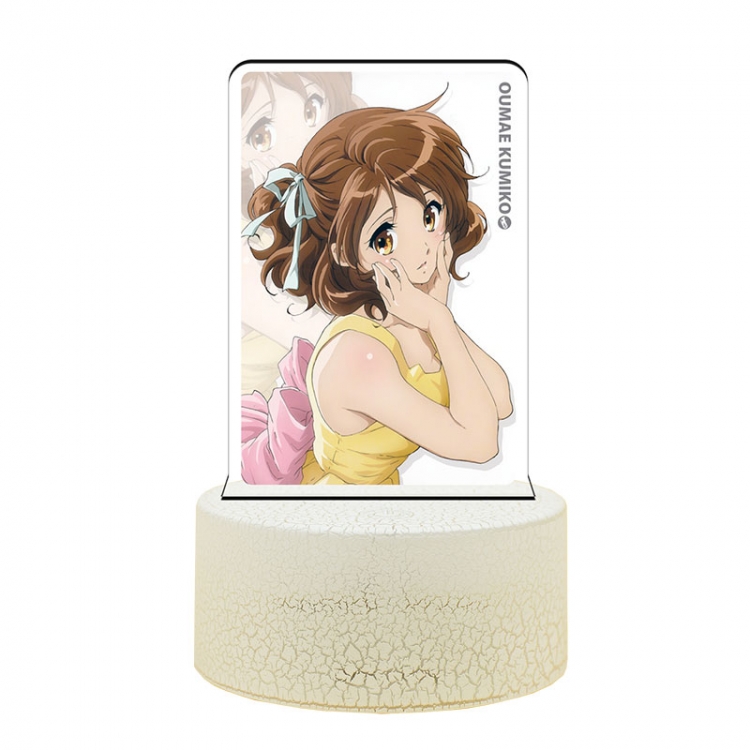 Hibike! Euphonium Acrylic night light 16 kinds of color changing USB interface box 14X7X4CM white base