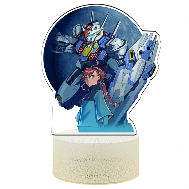 Gundam Acrylic Night Light 16 Color-changing USB Interface Box Set 19X7X4CM white base