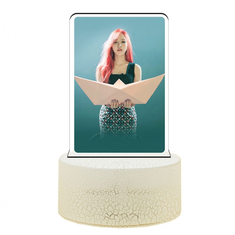 Red Velvet Acrylic night light 16 kinds of color changing USB interface box 14X7X4CM white base