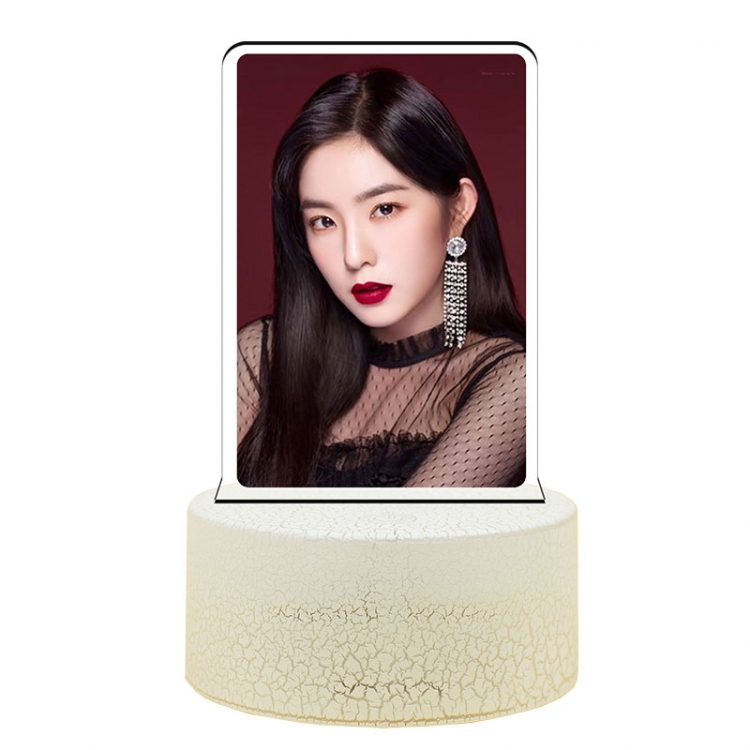 Red Velvet Acrylic night light 16 kinds of color changing USB interface box 14X7X4CM white base