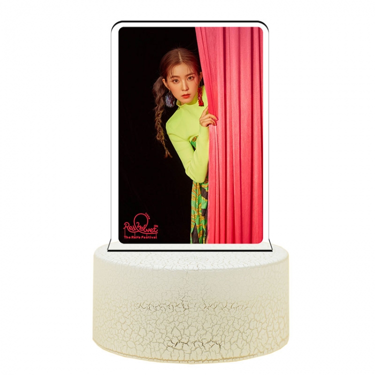 Red Velvet Acrylic night light 16 kinds of color changing USB interface box 14X7X4CM white base