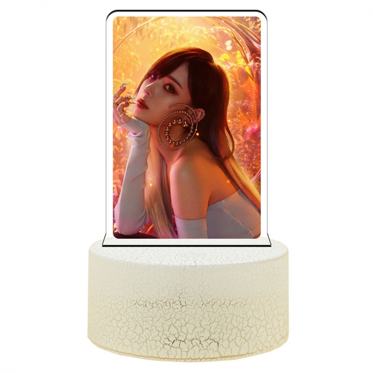 AESPA Acrylic night light 16 kinds of color changing USB interface box 14X7X4CM white base