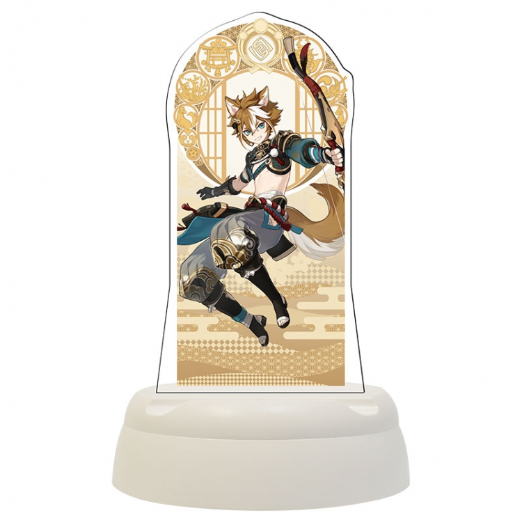 Genshin Impact Anime Acrylic 3D night light Bluetooth speaker 124x124x193mm