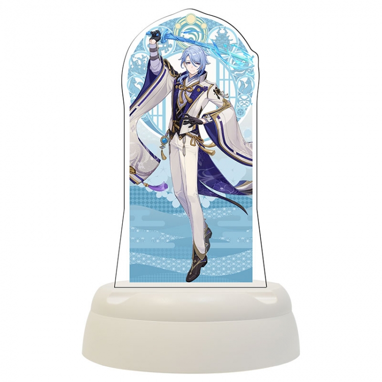 Genshin Impact Anime Acrylic 3D night light Bluetooth speaker 124x124x193mm