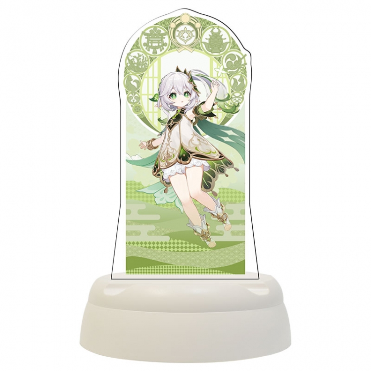 Genshin Impact Anime Acrylic 3D night light Bluetooth speaker 124x124x193mm