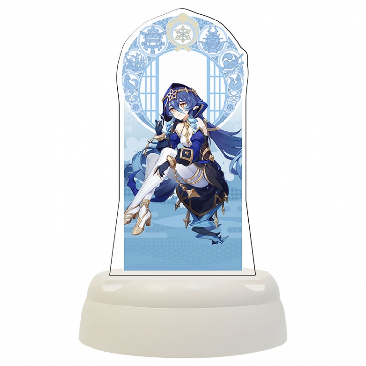 Genshin Impact Anime Acrylic 3D night light Bluetooth speaker 124x124x193mm