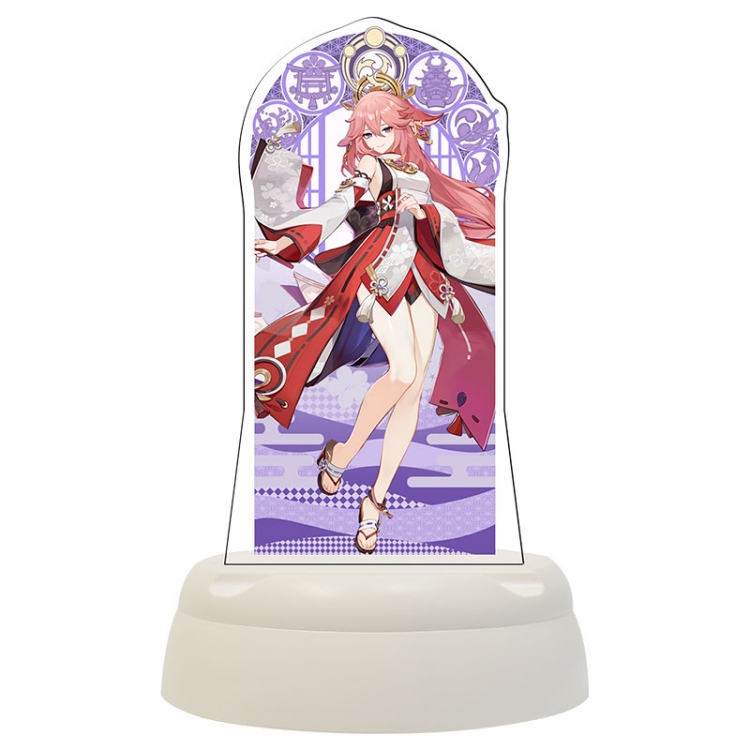 Genshin Impact Anime Acrylic 3D night light Bluetooth speaker 124x124x193mm