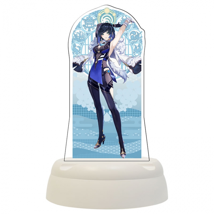 Genshin Impact Anime Acrylic 3D night light Bluetooth speaker 124x124x193mm