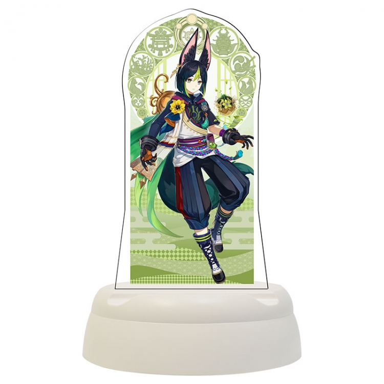 Genshin Impact Anime Acrylic 3D night light Bluetooth speaker 124x124x193mm