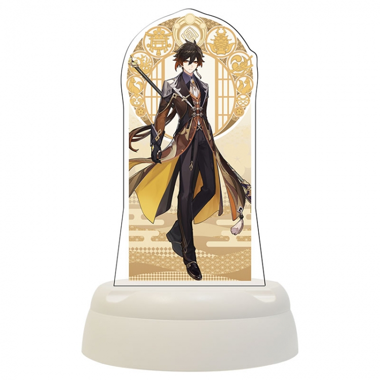 Genshin Impact Anime Acrylic 3D night light Bluetooth speaker 124x124x193mm