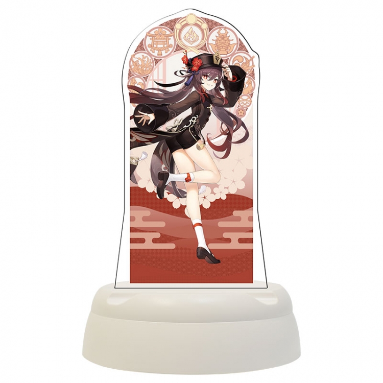 Genshin Impact Anime Acrylic 3D night light Bluetooth speaker 124x124x193mm