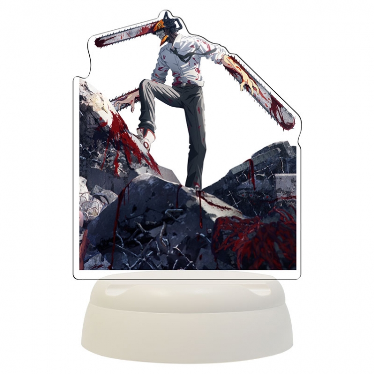 Chainsaw man Anime Acrylic 3D night light Bluetooth speaker 124x124x193mm