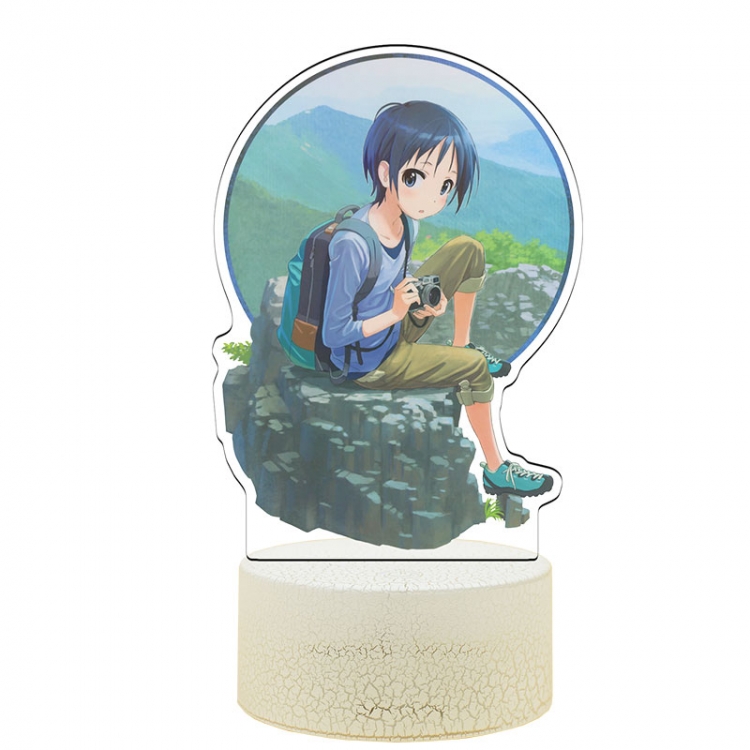 Encouragement of Climb Acrylic Night Light 16 Color-changing USB Interface Box Set 19X7X4CM white base