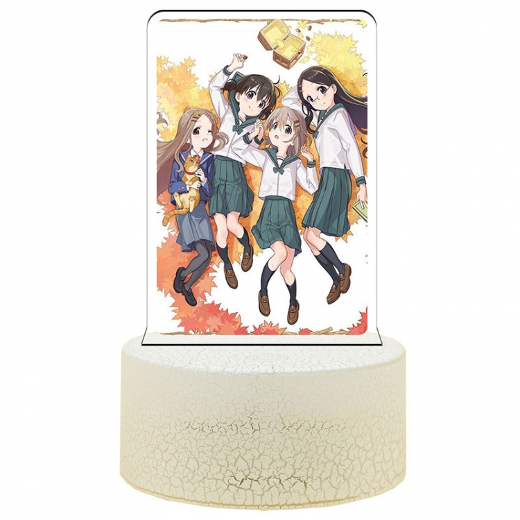 Encouragement of Climb Acrylic night light 16 kinds of color changing USB interface box 14X7X4CM white base