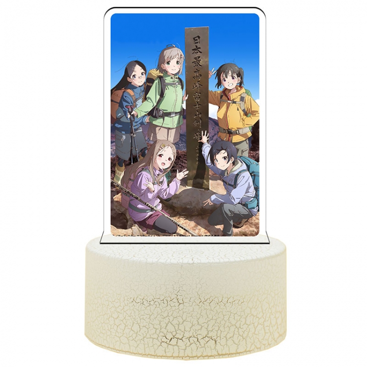 Encouragement of Climb Acrylic night light 16 kinds of color changing USB interface box 14X7X4CM white base