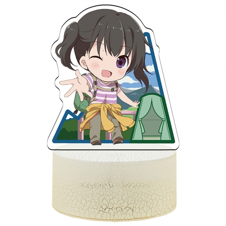 Encouragement of Climb Version Q Acrylic night light 16 kinds of color changing USB interface box 14X7X4CM white base