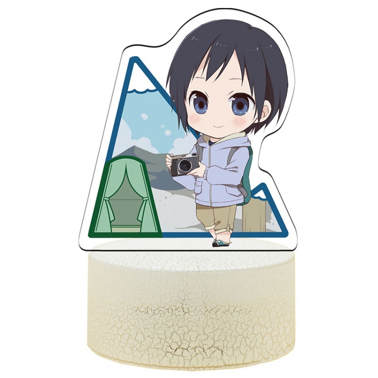 Encouragement of Climb Version Q Acrylic night light 16 kinds of color changing USB interface box 14X7X4CM white base