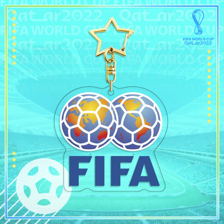 FIFA World Cup Sandwich star ring acrylic pendant bag pendant key ring price for 5 pcs