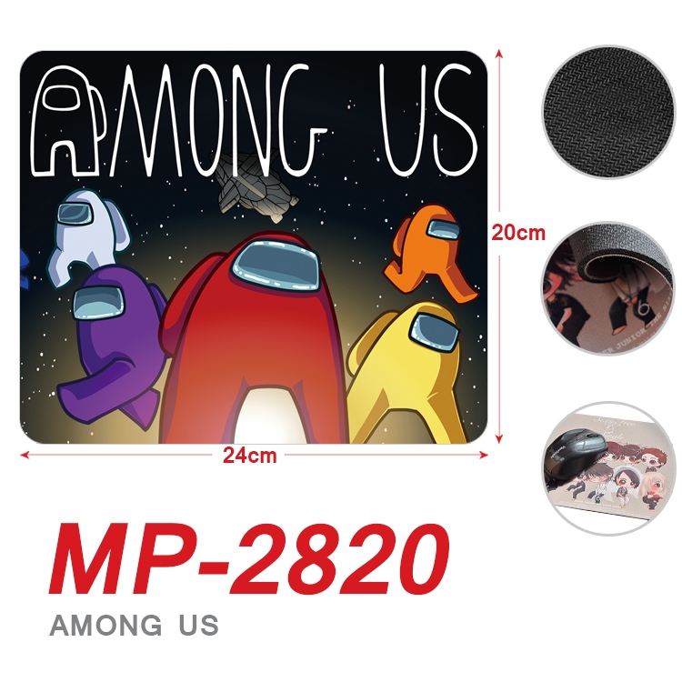 Among us game Full Color Printing Mouse Pad Unlocked 20X24cm price for 5 pcs MP-2820A