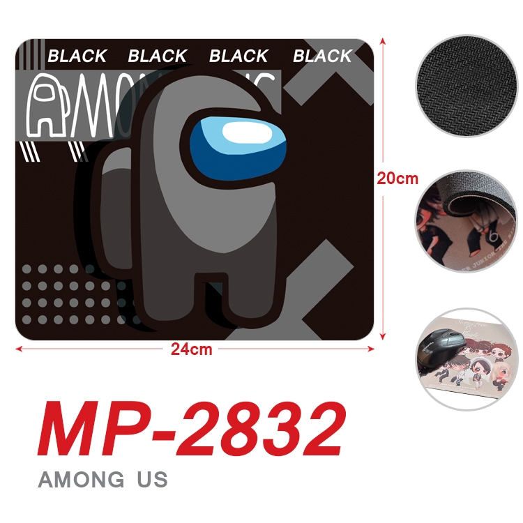 Among us game Full Color Printing Mouse Pad Unlocked 20X24cm price for 5 pcs MP-2832A
