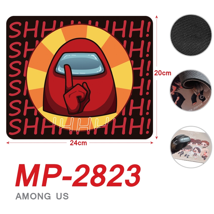 Among us game Full Color Printing Mouse Pad Unlocked 20X24cm price for 5 pcs MP-2823A