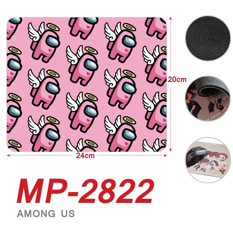Among us game Full Color Printing Mouse Pad Unlocked 20X24cm price for 5 pcs  MP-2822A