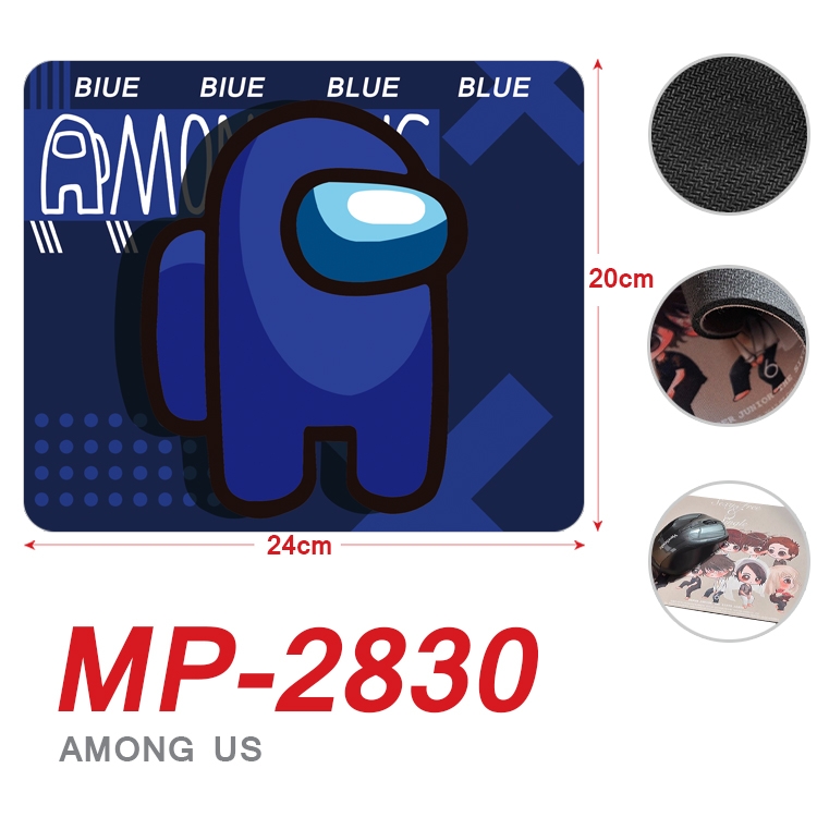 Among us game Full Color Printing Mouse Pad Unlocked 20X24cm price for 5 pcs MP-2830A