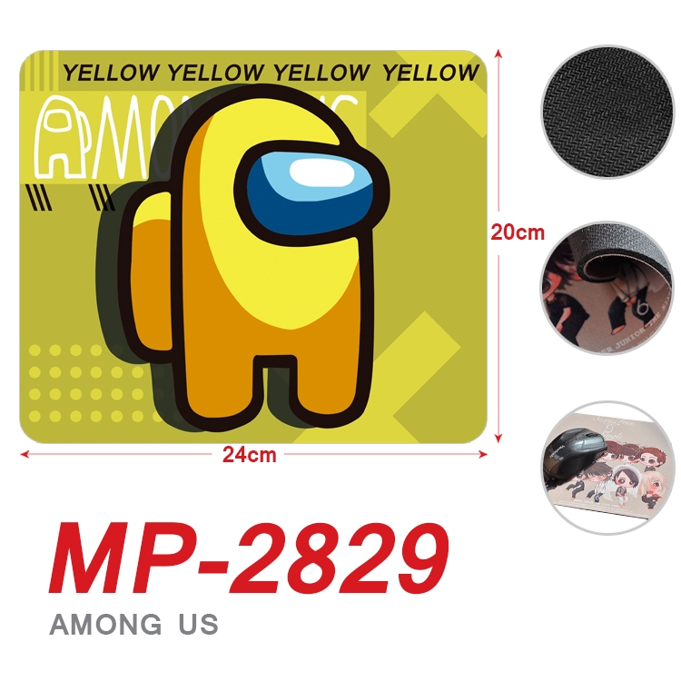 Among us game Full Color Printing Mouse Pad Unlocked 20X24cm price for 5 pcs MP-2829A