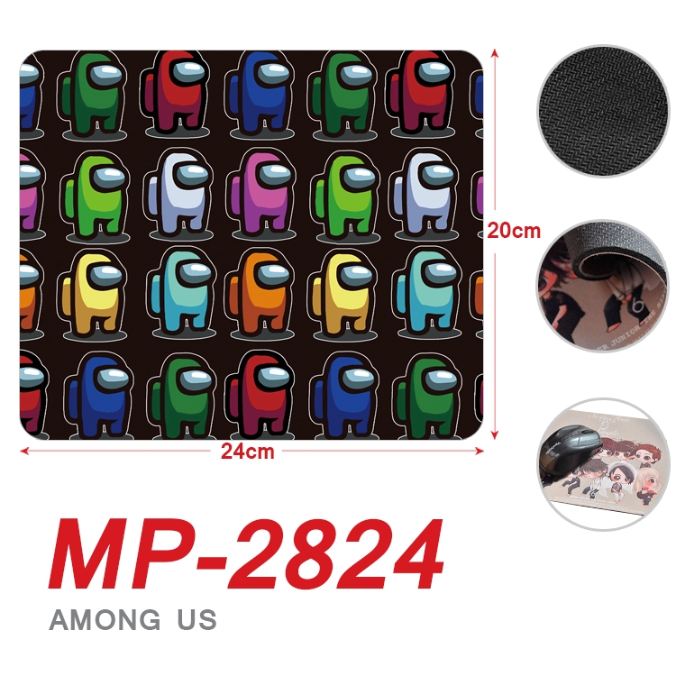 Among us game Full Color Printing Mouse Pad Unlocked 20X24cm price for 5 pcs MP-2824A