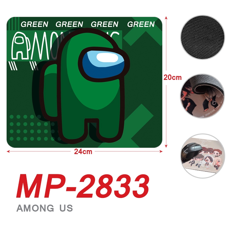Among us game Full Color Printing Mouse Pad Unlocked 20X24cm price for 5 pcs MP-2833A