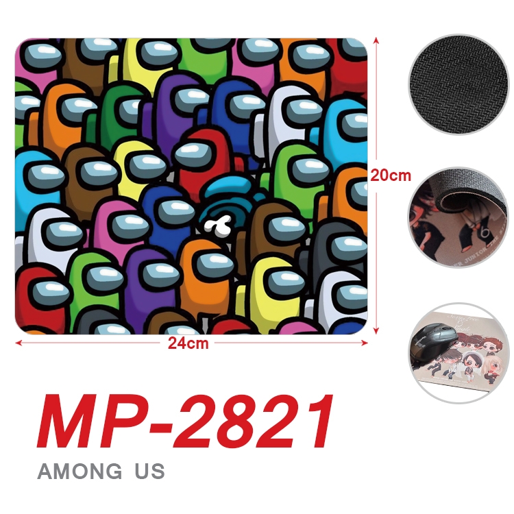 Among us game Full Color Printing Mouse Pad Unlocked 20X24cm price for 5 pcs  MP-2821A