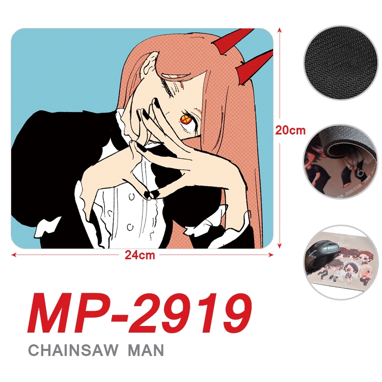 Chainsaw man Anime Full Color Printing Mouse Pad Unlocked 20X24cm price for 5 pcs MP-2919A