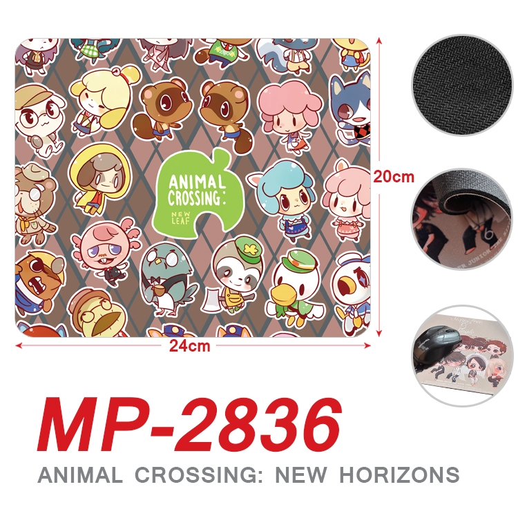 Animal Crossing Anime Full Color Printing Mouse Pad Unlocked 20X24cm price for 5 pcs MP-2836A