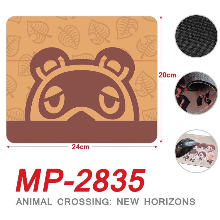 Animal Crossing Anime Full Color Printing Mouse Pad Unlocked 20X24cm price for 5 pcs MP-2835A
