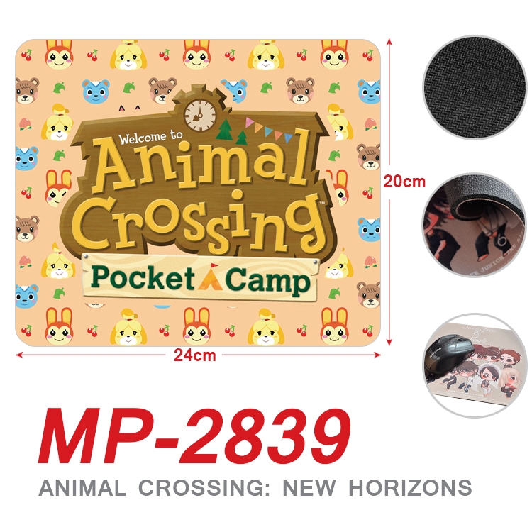 Animal Crossing Anime Full Color Printing Mouse Pad Unlocked 20X24cm price for 5 pcs  MP-2839A