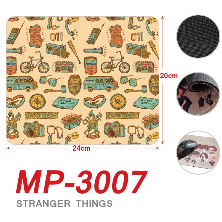 Stranger Things Anime Full Color Printing Mouse Pad Unlocked 20X24cm price for 5 pcs MP-3007A