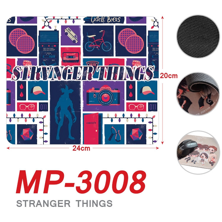 Stranger Things Anime Full Color Printing Mouse Pad Unlocked 20X24cm price for 5 pcs MP-3008A