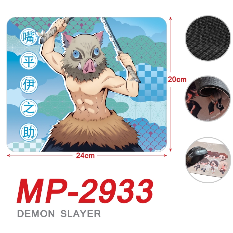 Demon Slayer Kimets Anime Full Color Printing Mouse Pad Unlocked 20X24cm price for 5 pcs MP-2933A