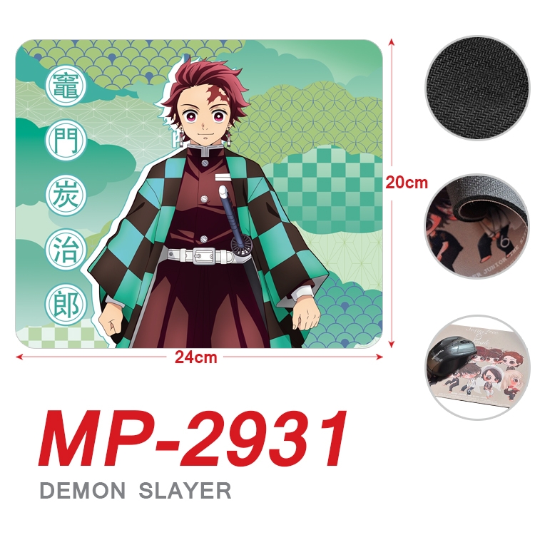Demon Slayer Kimets Anime Full Color Printing Mouse Pad Unlocked 20X24cm price for 5 pcs MP-2931A
