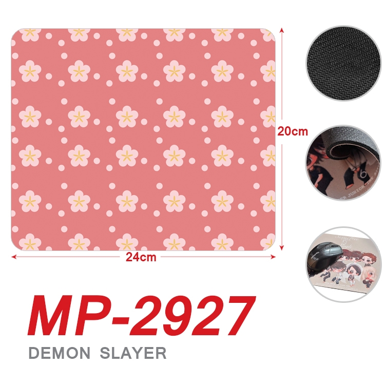 Demon Slayer Kimets Anime Full Color Printing Mouse Pad Unlocked 20X24cm price for 5 pcs MP-2927A